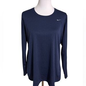 Nike Women's Dark Blue Long Sleeve Tee